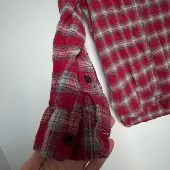 Madewell Red Plaid Button Up Shirt - Picture 3 of 4